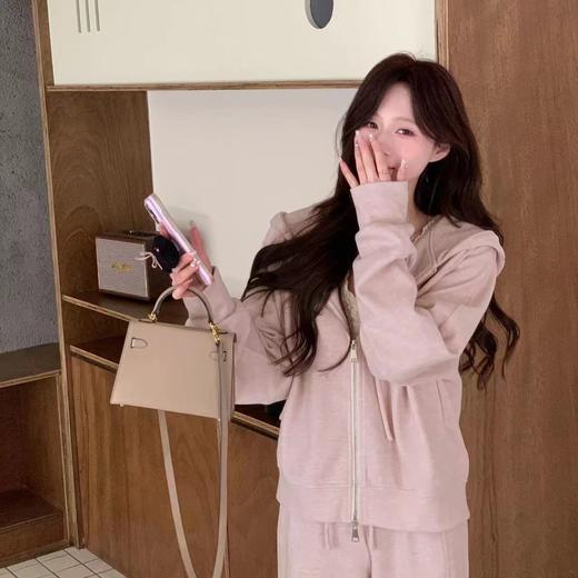 金蘑菇菇 【慵懒清晨】懒人套组休闲通勤百搭上衣+裤子 商品图0