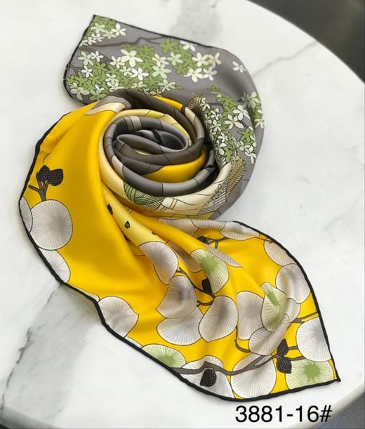 优品堂『风姿绰约』90×90斜纹绸桑蚕丝方巾 商品图5