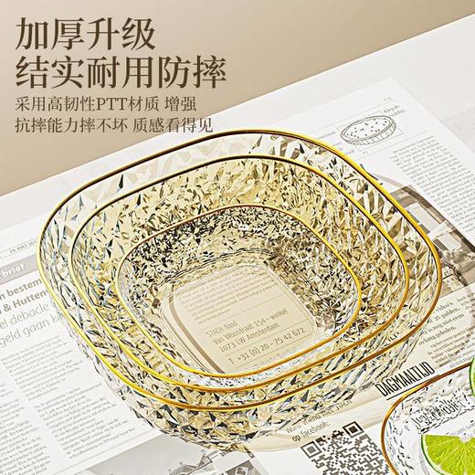 水果盘2023新款客厅家用高档轻奢糖果盘零食盘水晶果盘高级水果盆 商品图3
