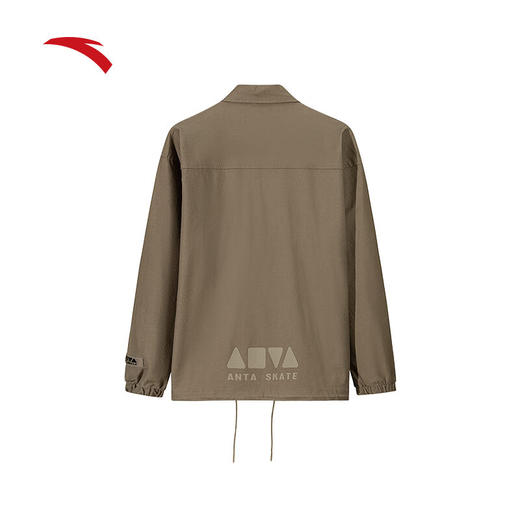 安踏潮流撞色拼接翻领休闲衬衫男女同款情侣外套上衣172528602 商品图2