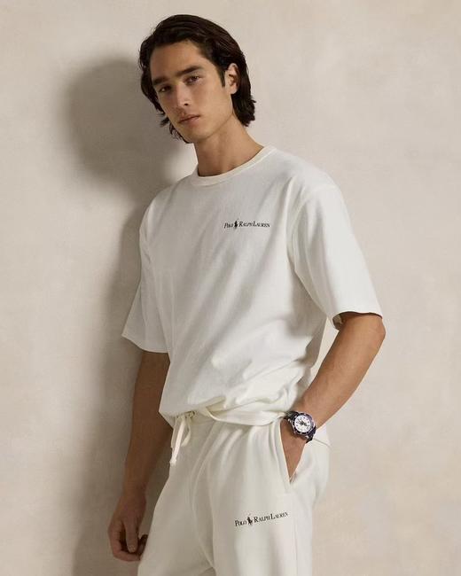 点此购买 拉夫劳伦徽标纯色男女款商务休闲圆领短袖T恤 md 310038 商品图2