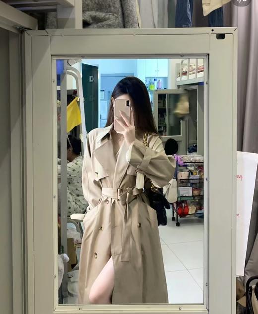 简约老钱风风衣中长款显瘦知性风衣大衣 商品图4