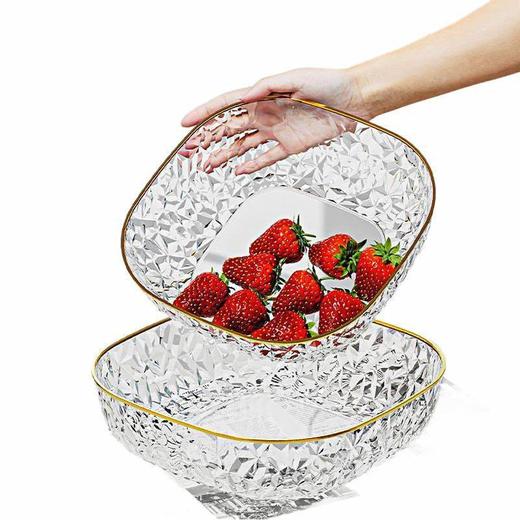 水果盘2023新款客厅家用高档轻奢糖果盘零食盘水晶果盘高级水果盆 商品图4