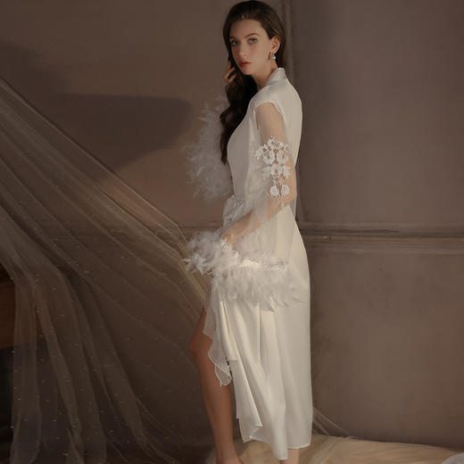 【YW】无忧购性感睡衣深V荡领冰丝吊带睡裙慵懒风家居服4459(截单后7天发货) 商品图7