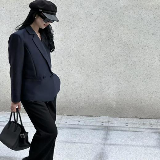 顺丰包邮洛诗琳41726显瘦气质经典色丝毛笔挺质感西装0818 商品图0