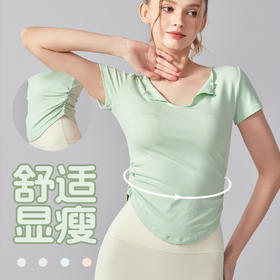 新款运动上衣女T恤短袖 瑜伽普拉提健身服速干透气纯欲风修身显瘦跑步BM297