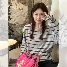 <曾小咸推荐> 条纹磨毛长袖T 日常109/件 活动价69.99/件！【预售款，预计3-15天发货】