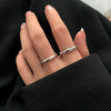 批发开口个性百搭925中性风潮流指女纯银戒嘻哈简约饰品小众戒指 商品缩略图2
