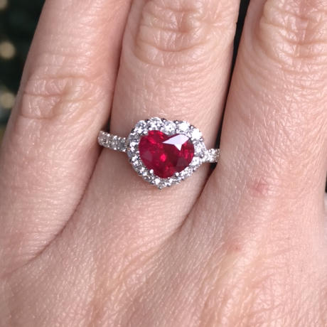 缅甸鸽血红戒指〔一见倾心〕 商品图1