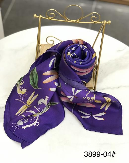 优品堂『芳菲国色』90×90缎面桑蚕丝方巾 商品图3