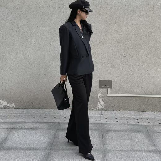 顺丰包邮洛诗琳41726显瘦气质经典色丝毛笔挺质感西装0818 商品图2