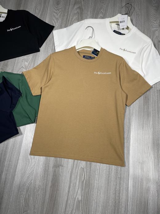 点此购买 拉夫劳伦徽标纯色男女款商务休闲圆领短袖T恤 md 310038 商品图5