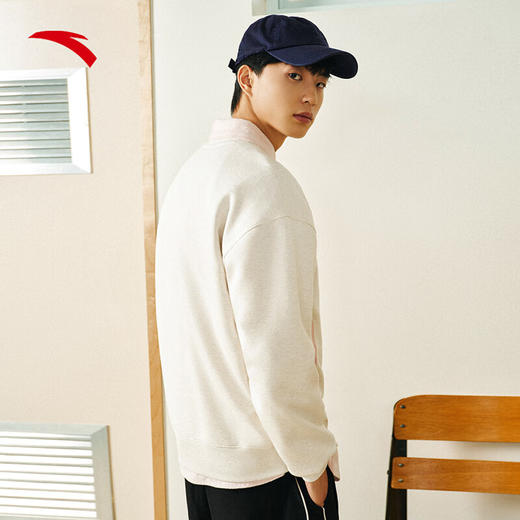 安踏爱心卫衣丨圆领套头卫衣男女同款春季印花休闲长袖上衣172528703 商品图4