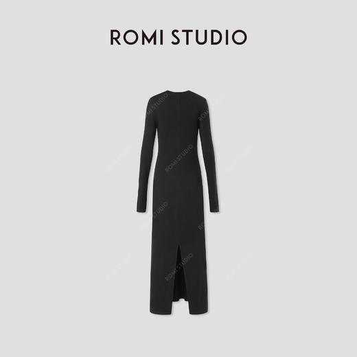 ROMI STUDIO“自信优雅”莱赛尔绵羊毛混纺长款连衣裙 RW24LLT1417 商品图2