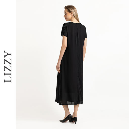 LIZZY简约轻奢感H版型休闲宽松慵懒风长款连衣裙{配内衬裙}8005 商品图3