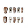 手作爆闪长猫眼美甲高级感手工甲片批发贴布契拉提指甲短款穿戴甲 商品缩略图4