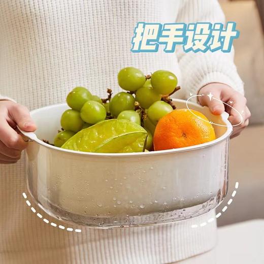 多功能塑料沥水篮六件套厨房洗菜篮水果双层菜篮子菜筐批发 商品图1