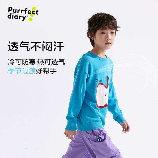 【咕噜日记】童装儿童圆领毛衣2025新款男女童套头针织衫透气百搭上衣PCMY2505 商品图4