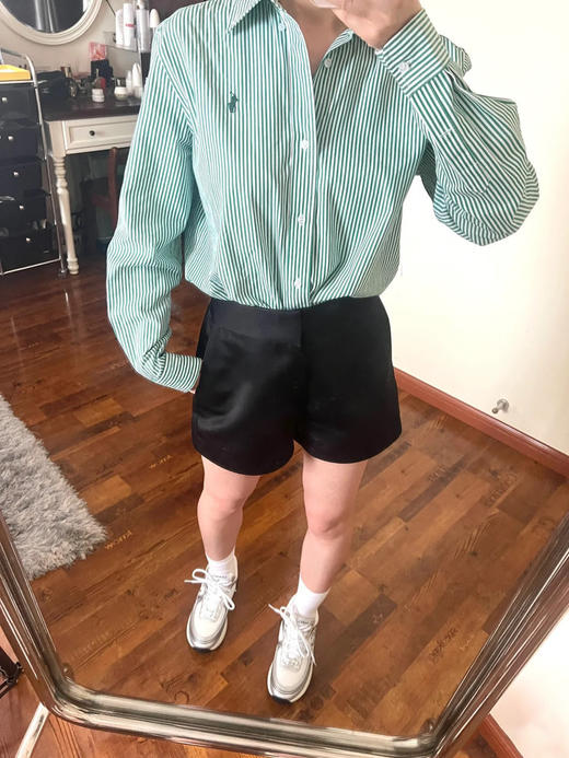 【高品质私服】【RL宽松版绿色条纹棉质衬衫】手感细致，质地较厚，刚柔并济G1160-CC【无标出货 介意慎拍】 商品图7