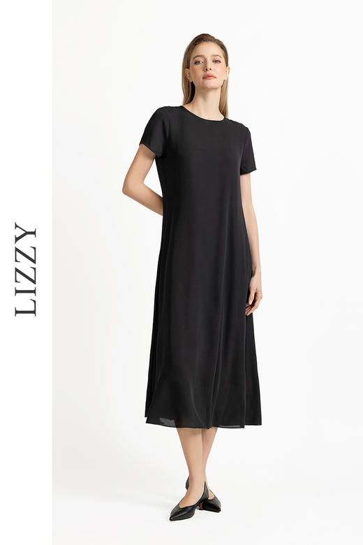 LIZZY简约轻奢感H版型休闲宽松慵懒风长款连衣裙{配内衬裙}8005 商品图4