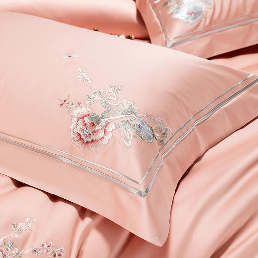 【春上新】10楼 安睡宝100支长绒棉绣花四件套--富贵满楼吊牌价5599-5799元活动价1999-2199元 商品图1