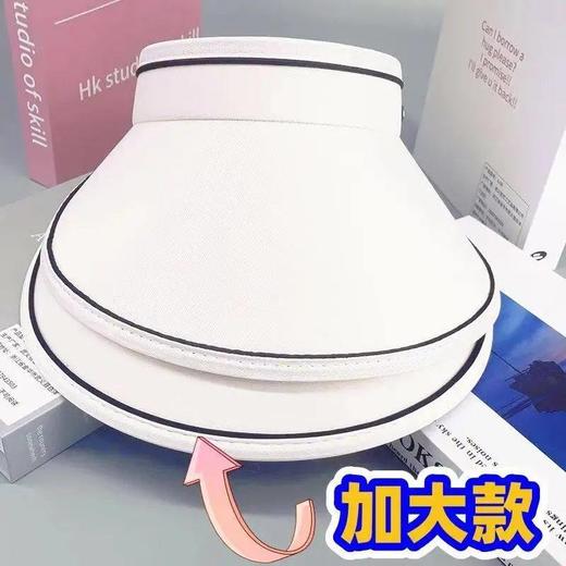 户外女防晒太阳帽帽子防紫外线骑车空顶大帽檐遮阳帽不翻遮脸夏季 商品图2