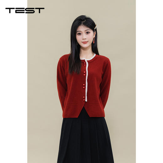 春上新柔软气质修身舒适开衫毛衣1251019 商品图1