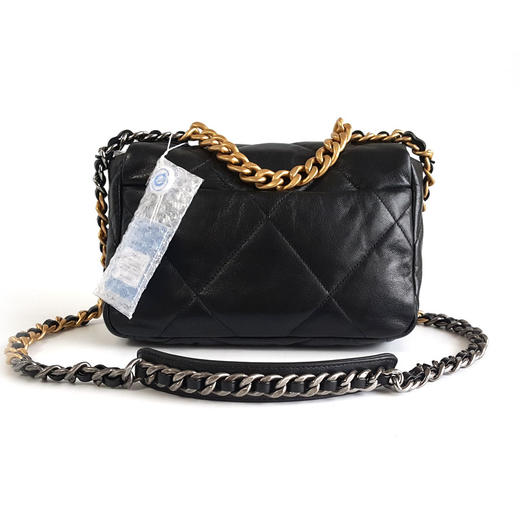 【98新】CHANEL香奈儿19BAG系列AS1160B0321594305经典款小号黑金羊皮19BAG单肩手提斜挎包女士现售价：23500！170225AI07 商品图4