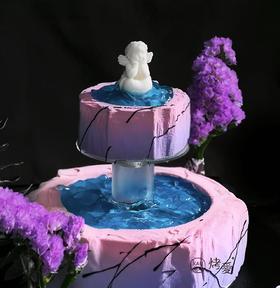 烤爱·生日蛋糕系列·紫色许愿池·天使 草莓覆盆子口味高级生日蛋糕·抹茶慕斯下午茶蛋糕送礼【深圳同城配送】
