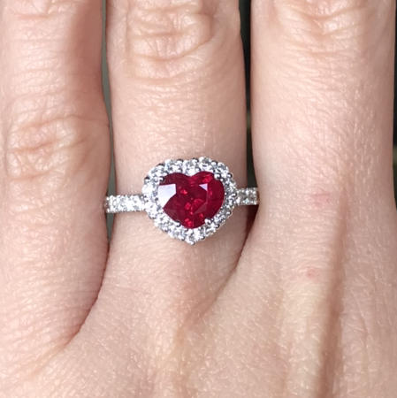 缅甸鸽血红戒指〔一见倾心〕 商品图3