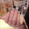 格纹片甲片穿戴蝴蝶结香风美甲小红书法式小穿戴甲批发式指甲爆款 商品缩略图1