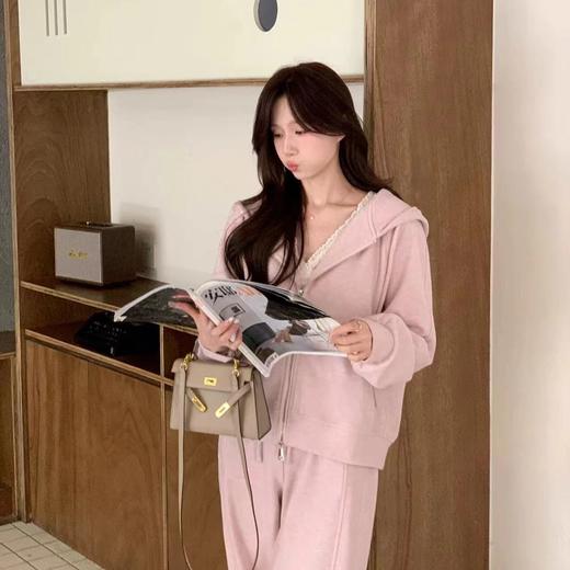 金蘑菇菇 【慵懒清晨】懒人套组休闲通勤百搭上衣+裤子 商品图1