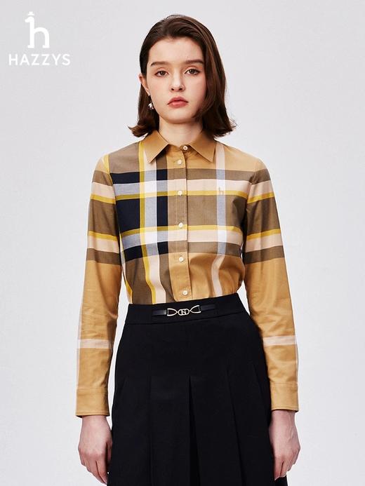 哈吉斯春秋季女士时尚设计感格纹衬衣 yh 309945 商品图2