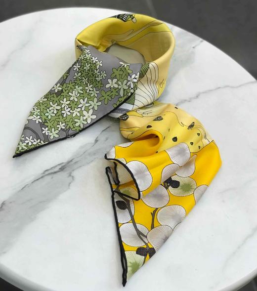 优品堂『风姿绰约』90×90斜纹绸桑蚕丝方巾 商品图4