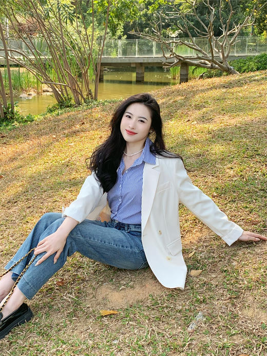 【百图lulu定制】【爵士西装】翻领 双口袋 后开叉西装外套 商品图11