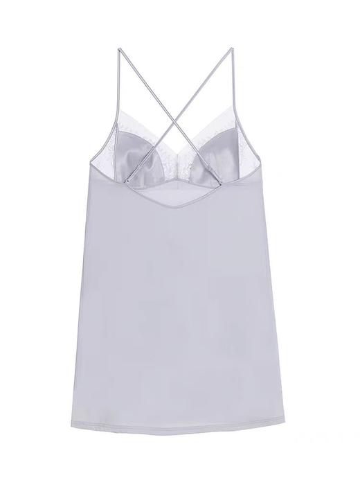 【Aimer爱慕】B4F |爱慕25春夏花影睡衣女性感细带带胸垫蕾丝吊裙家居服AM42A761 商品图2