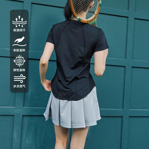 LUSHISI风铃主题运动短裙女羽毛球防走光半身裙训练吸湿速干裙子 商品图3