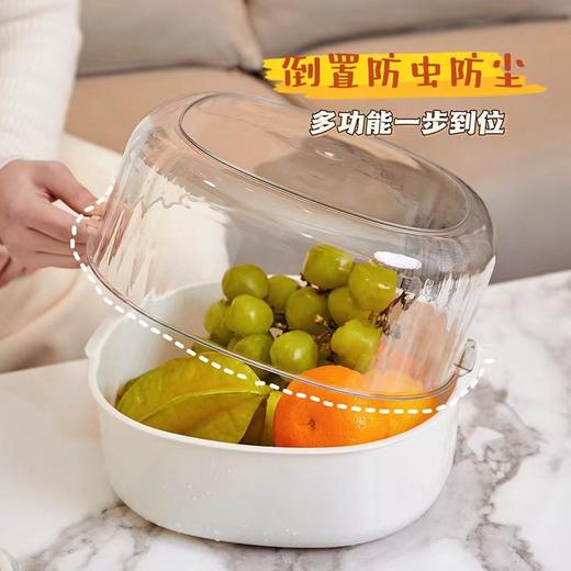 多功能塑料沥水篮六件套厨房洗菜篮水果双层菜篮子菜筐批发 商品图2