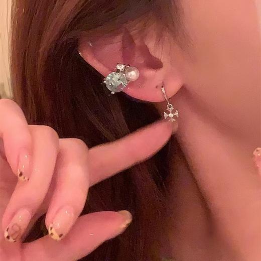 【YW】无忧购无耳洞耳夹款爆闪锆石/多巴胺彩色花朵(截单后7天发货) 商品图3