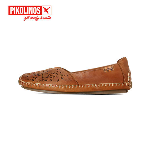 【云粉节】BF楼Pikolinos派高雁擦色牛皮浅口套脚平底镂空单鞋PS250514.吊牌价2280. 商品图3