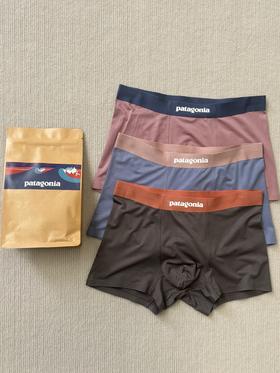 一包三条不同色！Patagonia 巴塔哥尼亚男士莫代尔91%莫代尔 +9%氨纶平角内裤