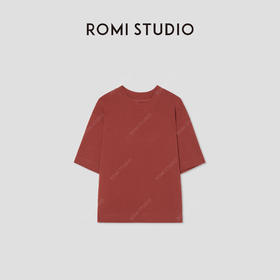 ROMI STUDIO“基础随性”汉麻棉混纺肌理感圆领短袖T恤 RWCSSY1703