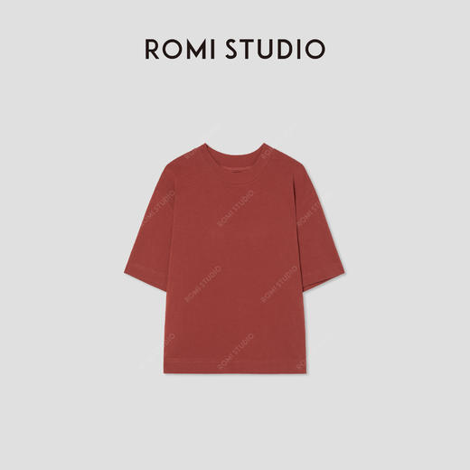 ROMI STUDIO“基础随性”汉麻棉混纺肌理感圆领短袖T恤 RWCSSY1703 商品图0