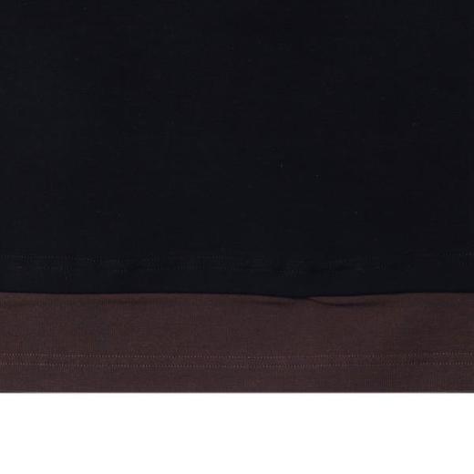 T2549春夏新款时尚个性气质简约V领撞色假两件宽松休闲百搭显瘦上衣 商品图3