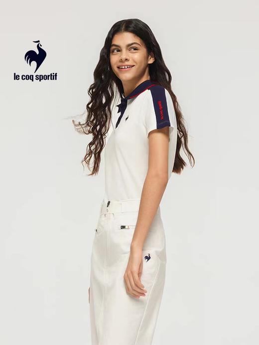 【大都会】乐卡克法国公鸡2025年新品春夏季女款撞色拼条运动休闲短袖POLO 商品图1