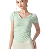 新款运动上衣女T恤短袖 瑜伽普拉提健身服速干透气纯欲风修身显瘦跑步BM297 商品缩略图4