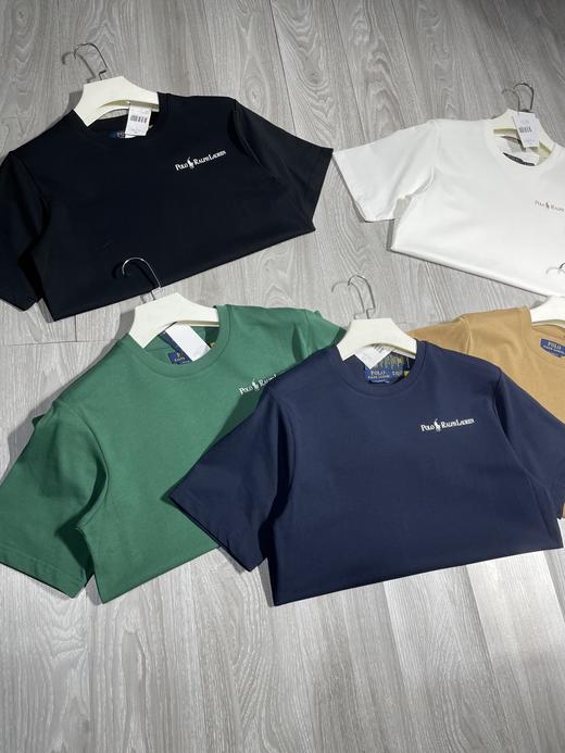 点此购买 拉夫劳伦徽标纯色男女款商务休闲圆领短袖T恤 md 310038 商品图12