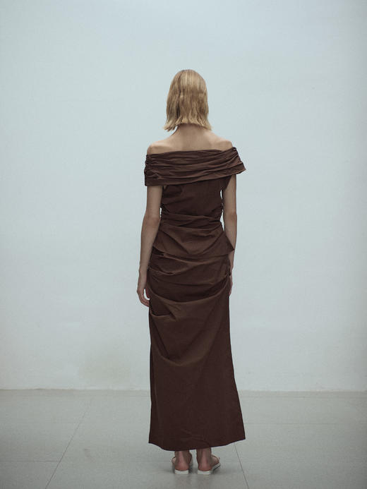 VC｜SS25075 Udo gathered skirt [半身裙 白 / 棕 / 粉 ] 商品图3