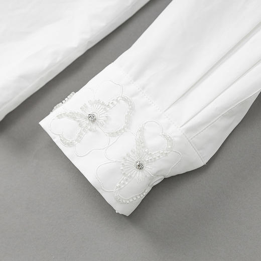 重工花朵钉珠刺绣，时尚翻领精致时髦衬衫WLZD-2501308 商品图3