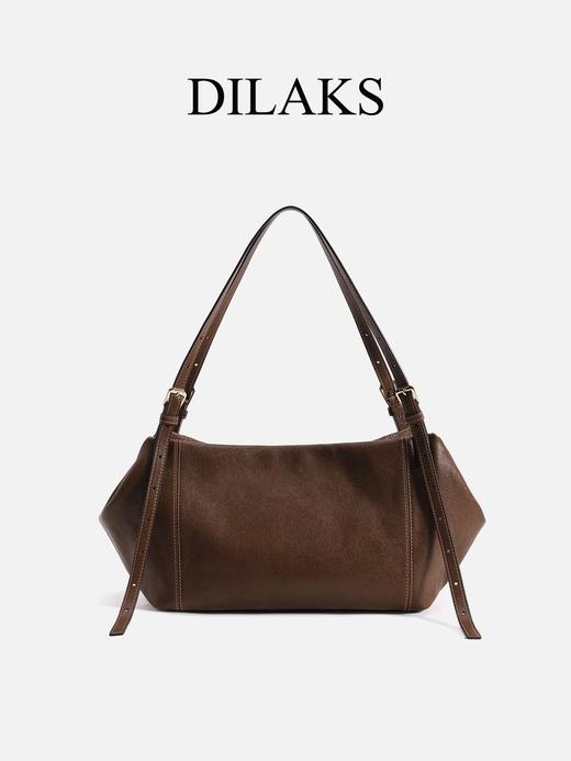 DILAKS迪莱克丝 2025年新款植鞣绵羊皮托特包大容量拉链单肩斜挎包 商品图1